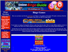 Tablet Screenshot of 123lottobingo.com